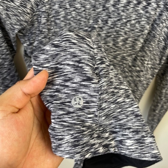Lululemon Runderful Long Sleeve Spaced Out Space Dye Black White - Picture 9 of 11